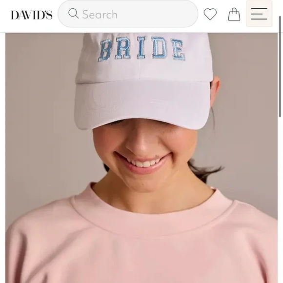 NWOT David’s Bridal “BRIDE” Hat - Picture 3 of 4